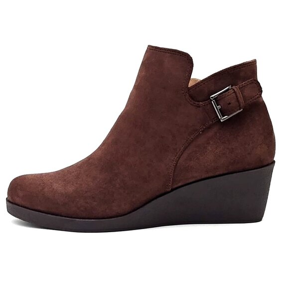 Aerosoles Bradley Wedge Zip-Up Ankle Bootie Brown Women's Size 12 - Picture 7 of 12